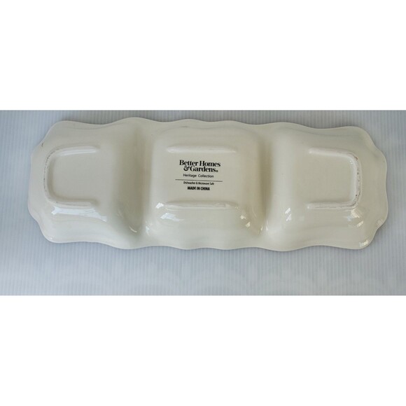 Better Homes & Gardens Heritage Christmas Collection 3 Section Serving Tray Dish - Picture 4 of 10